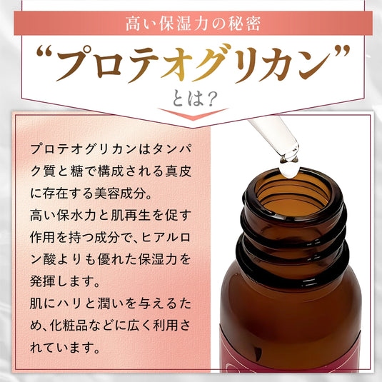 花夢今（カムイ）美容液MA 配合成分プロテオグリカンと保湿力の説明